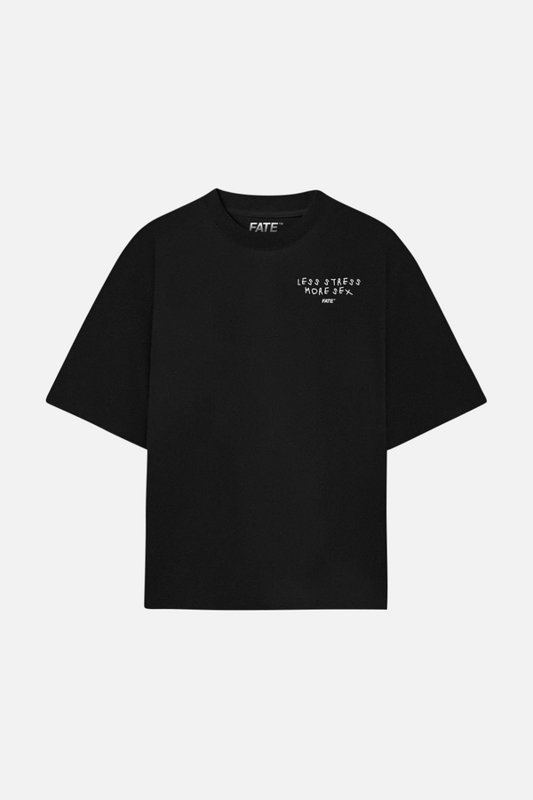 Less Stress Tee Black