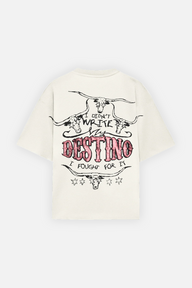 Long Horns Tee Ivory