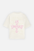 Letter Cross Tee Ivory