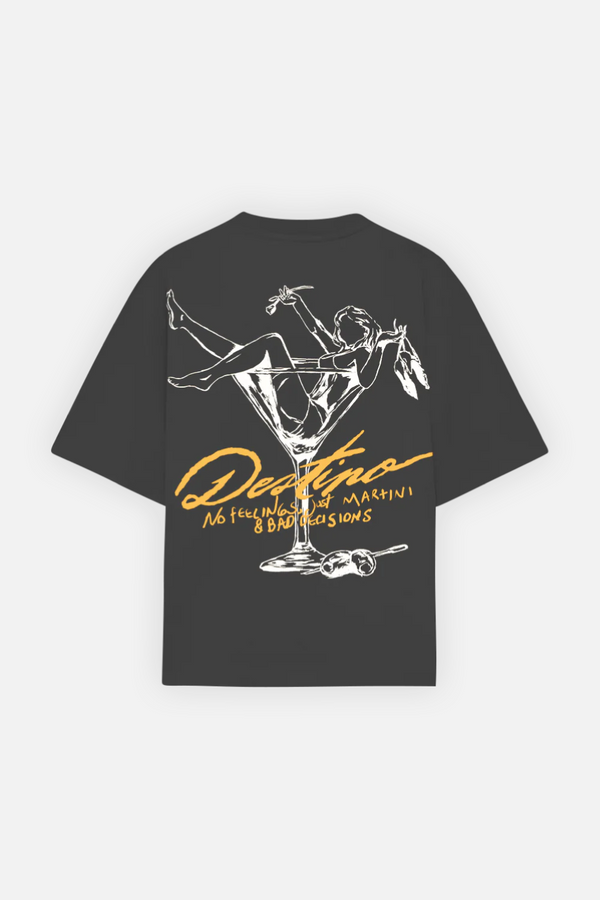 Martini & Bad Decisions Tee Oxford Grey