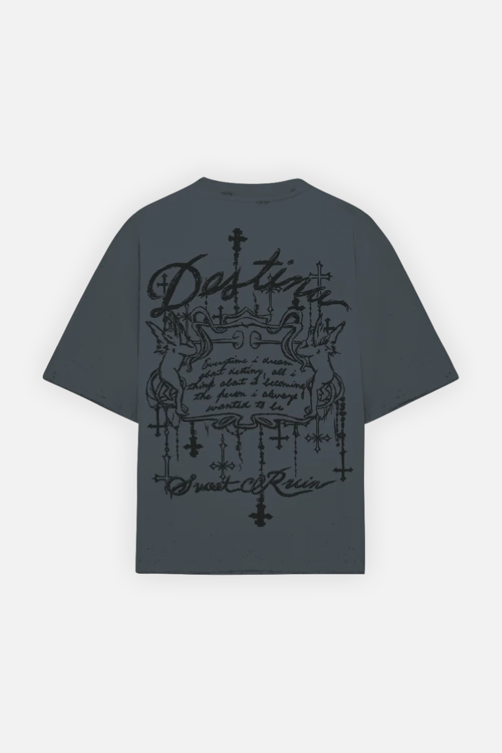Sweet Serafin's Tee Distressed Grey