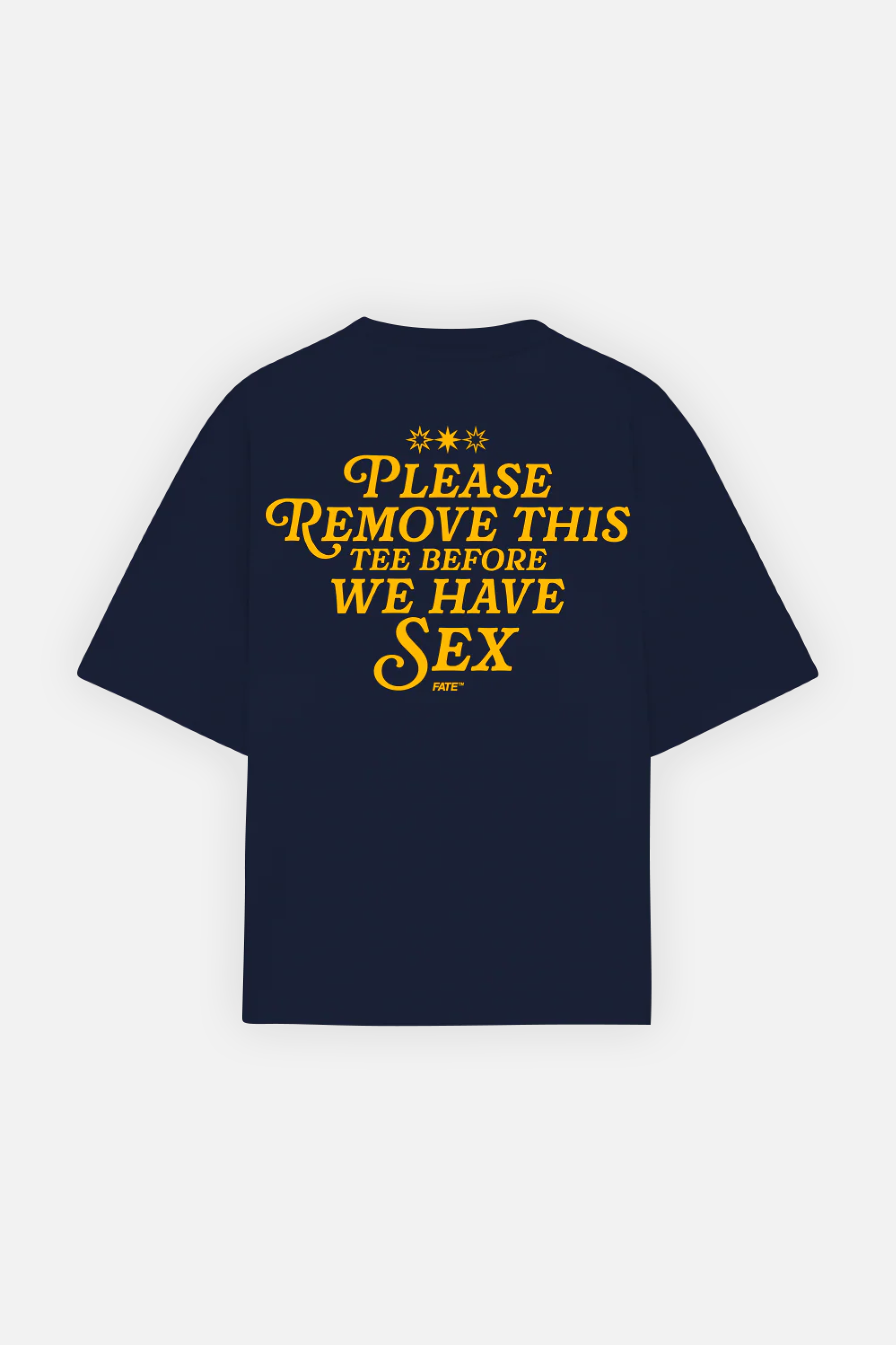Please Remove Tee Navy Blue
