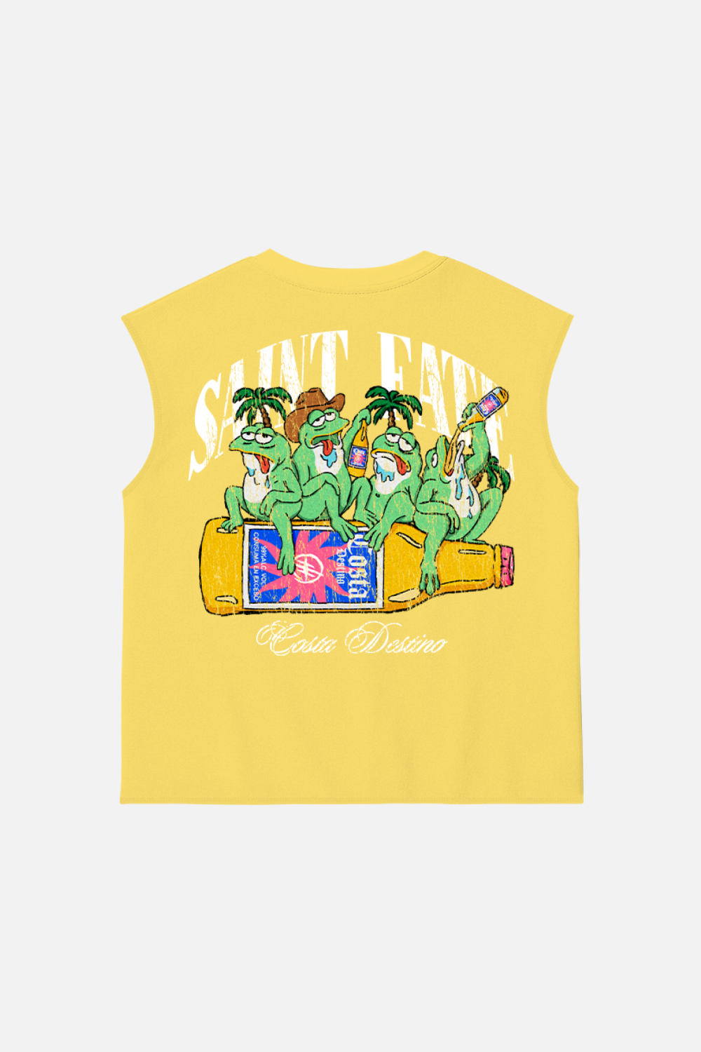 Drunk Frogs Tank Top Canary Yellow