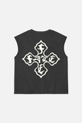 Cross Of Fate Tank Top Washed Grey
