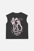 Shut Up Cowboy Tank Top Washed Grey