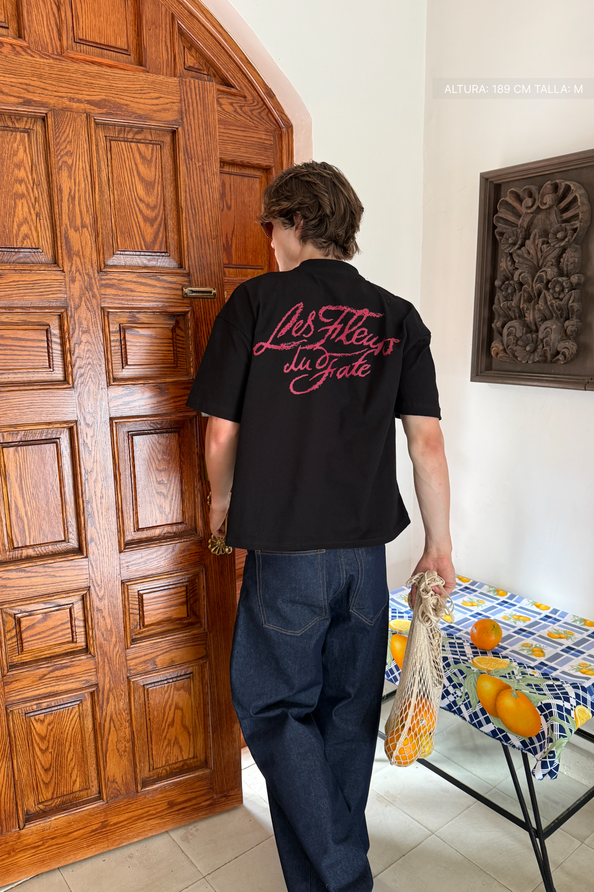 Les Fleurs Tee Black