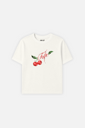 Sweet Cherry Muscle Tee Ivory — Front