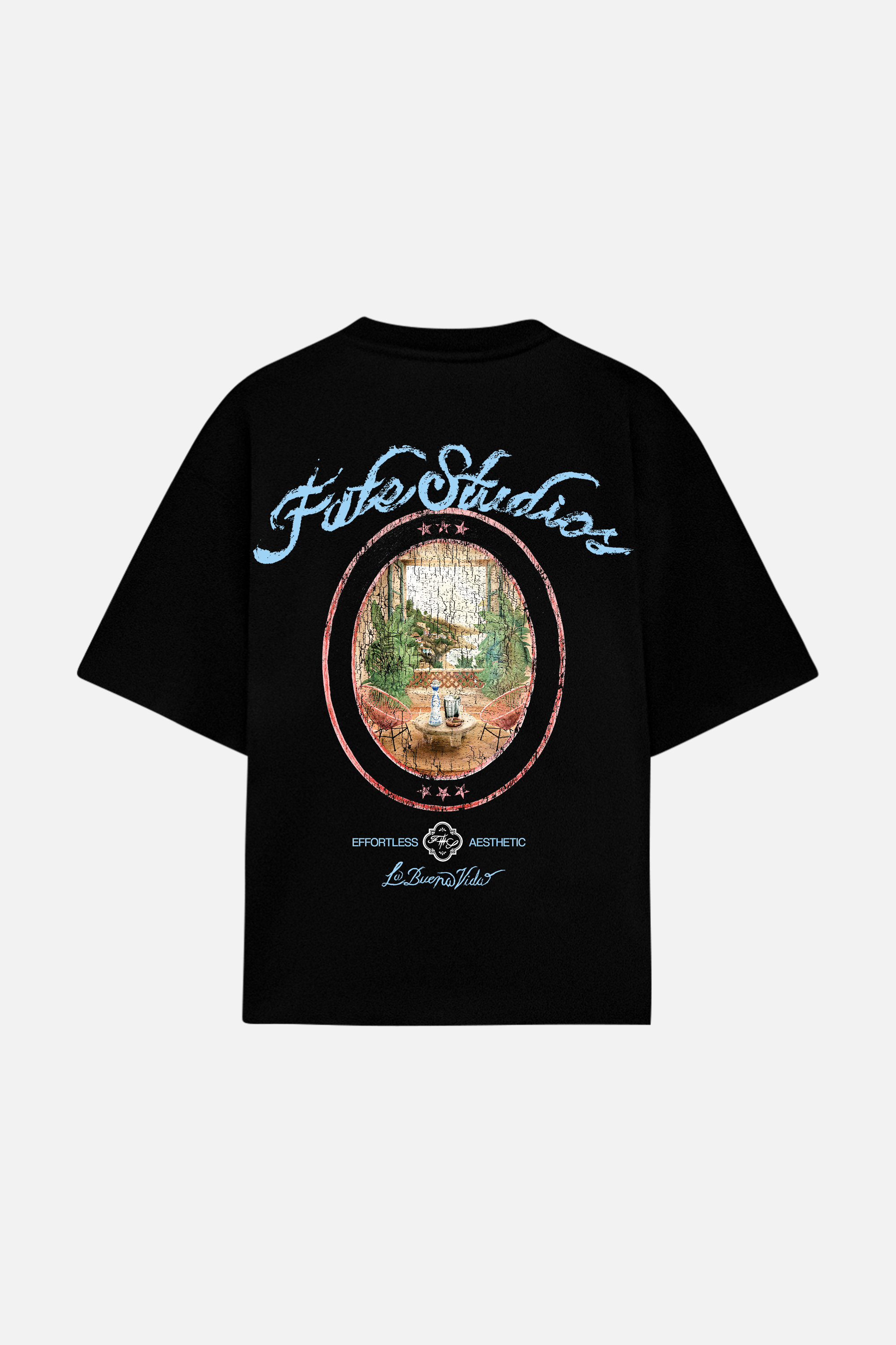 Villa View Tee Black — Back