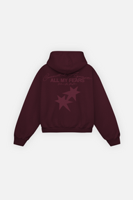 All My Fears Hoodie Burgundy