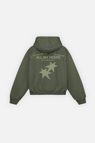 All My Fears Hoodie Green Forest