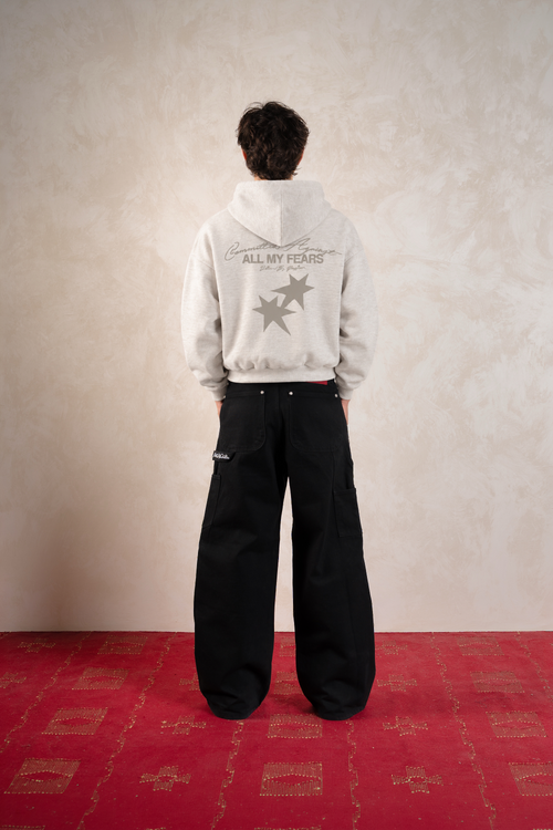 All My Fears Hoodie Jasper Champagne — Modelo espalda