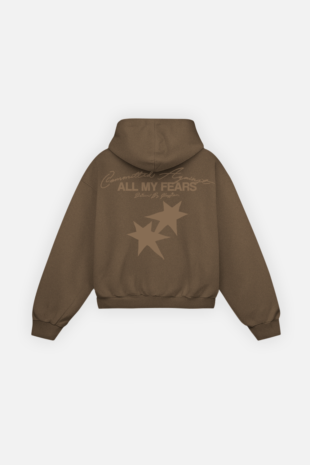 All My Fears Hoodie Mocha Brown — Espalda