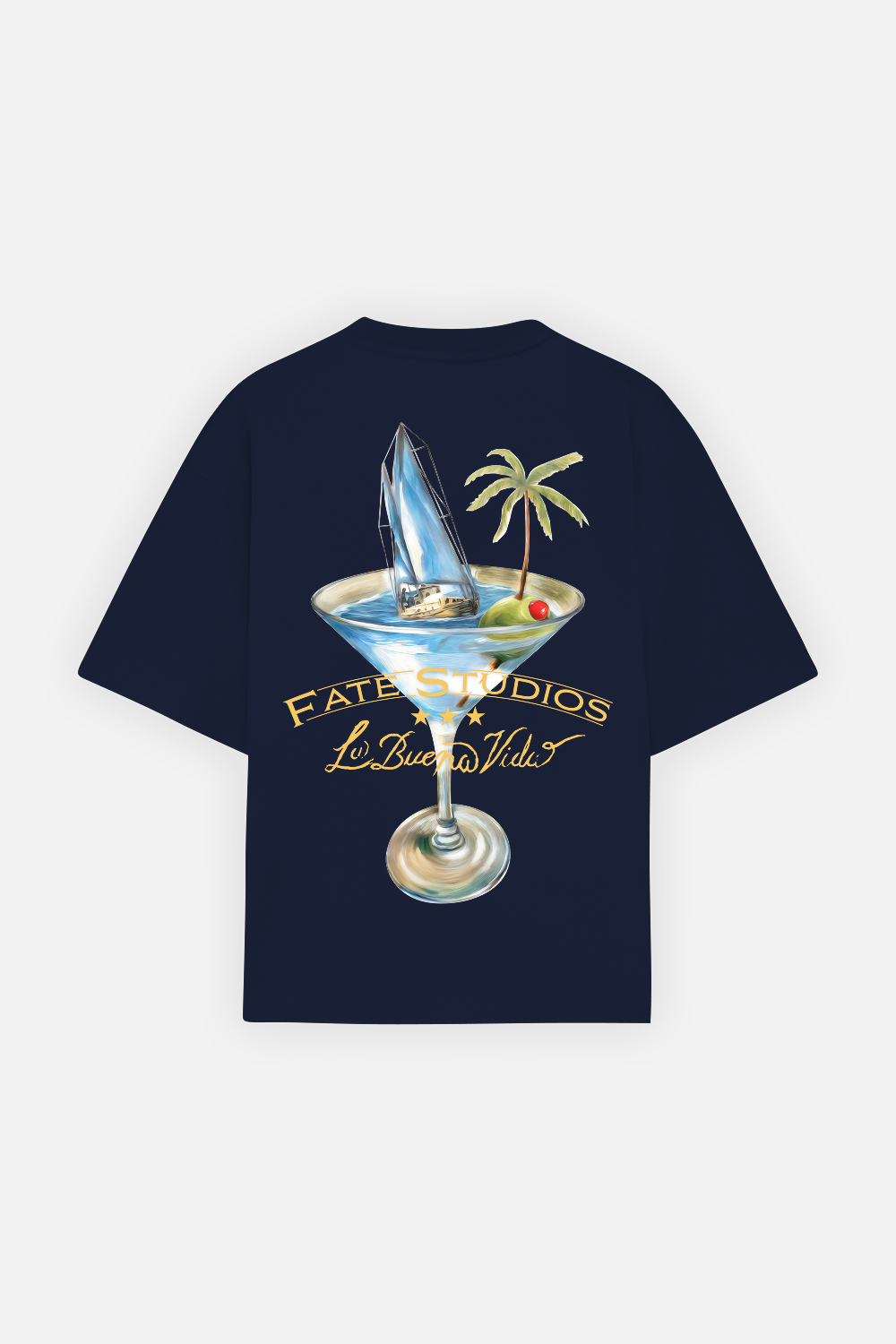 Sail Away Tee Navy Blue — Back