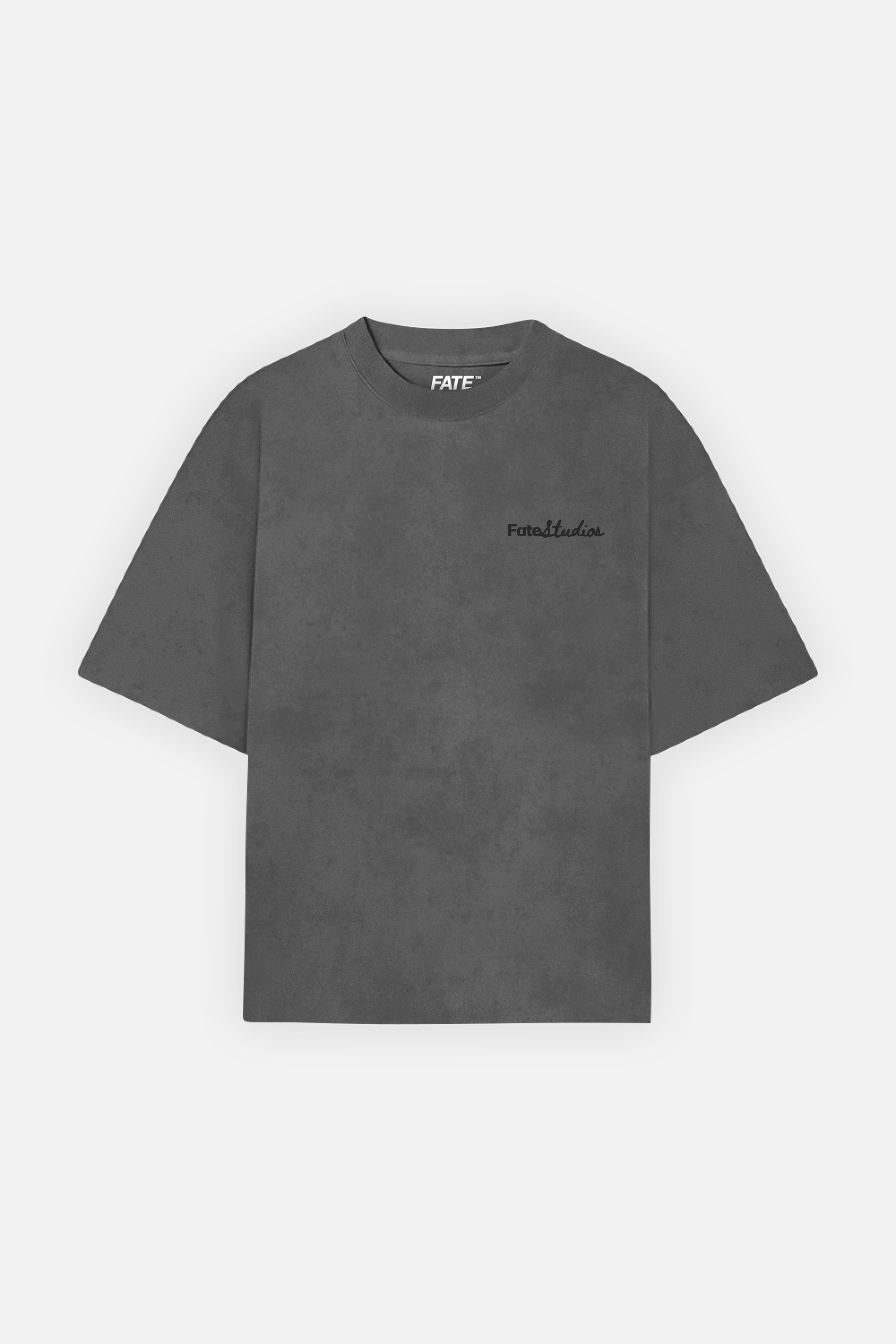 Studio Script Tee Washed Grey — Front