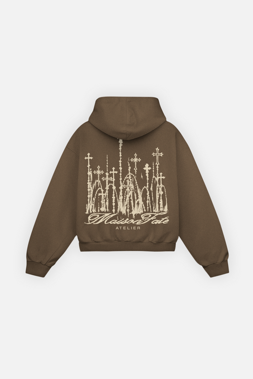 Cathedral Hoodie Mocha Brown — Espalda