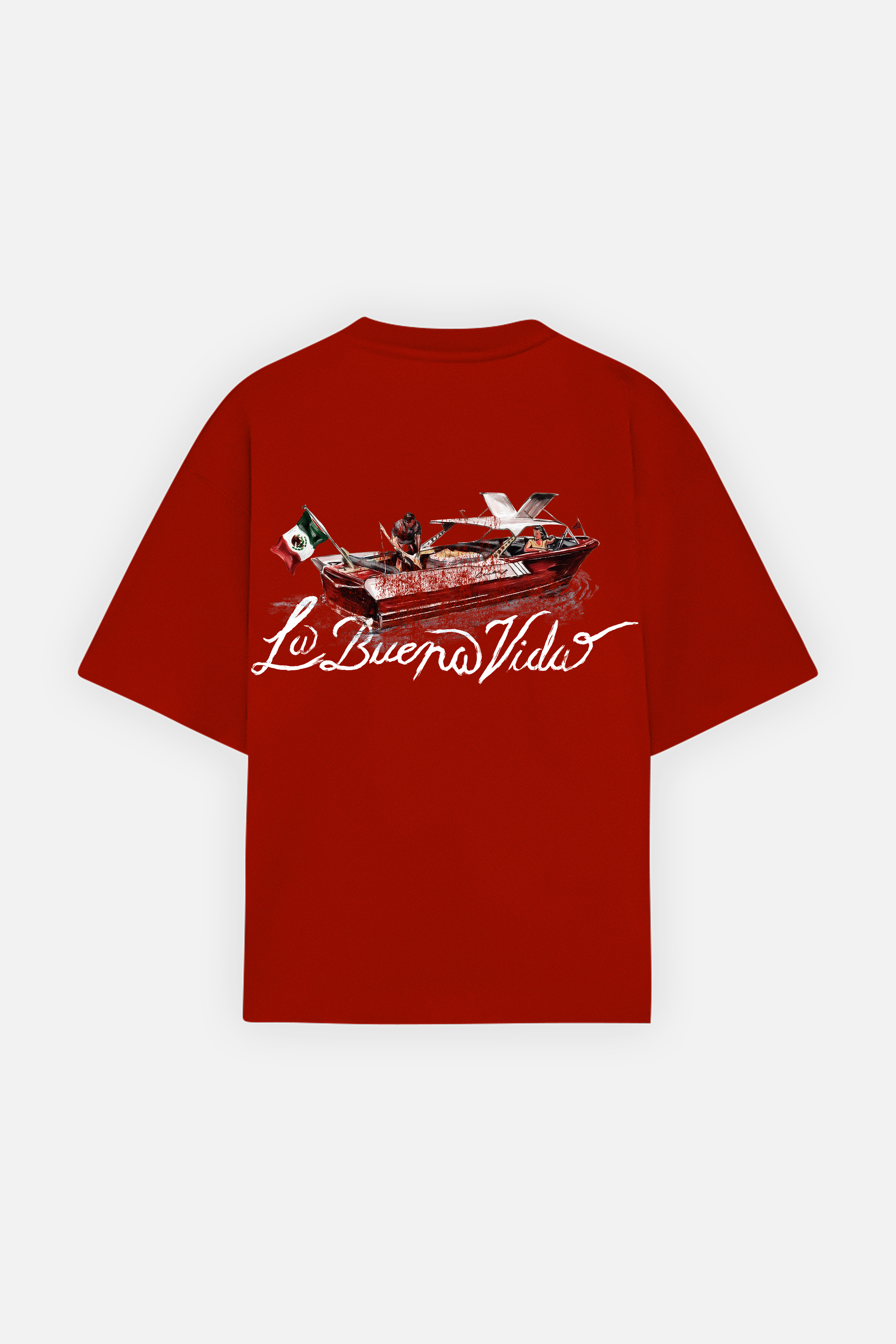 Jet Set Tee Red — Back