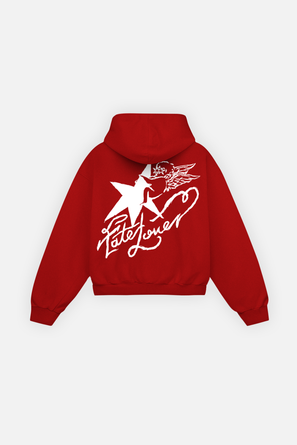 Fate Lover Spark Hoodie Cherry Red — Espalda