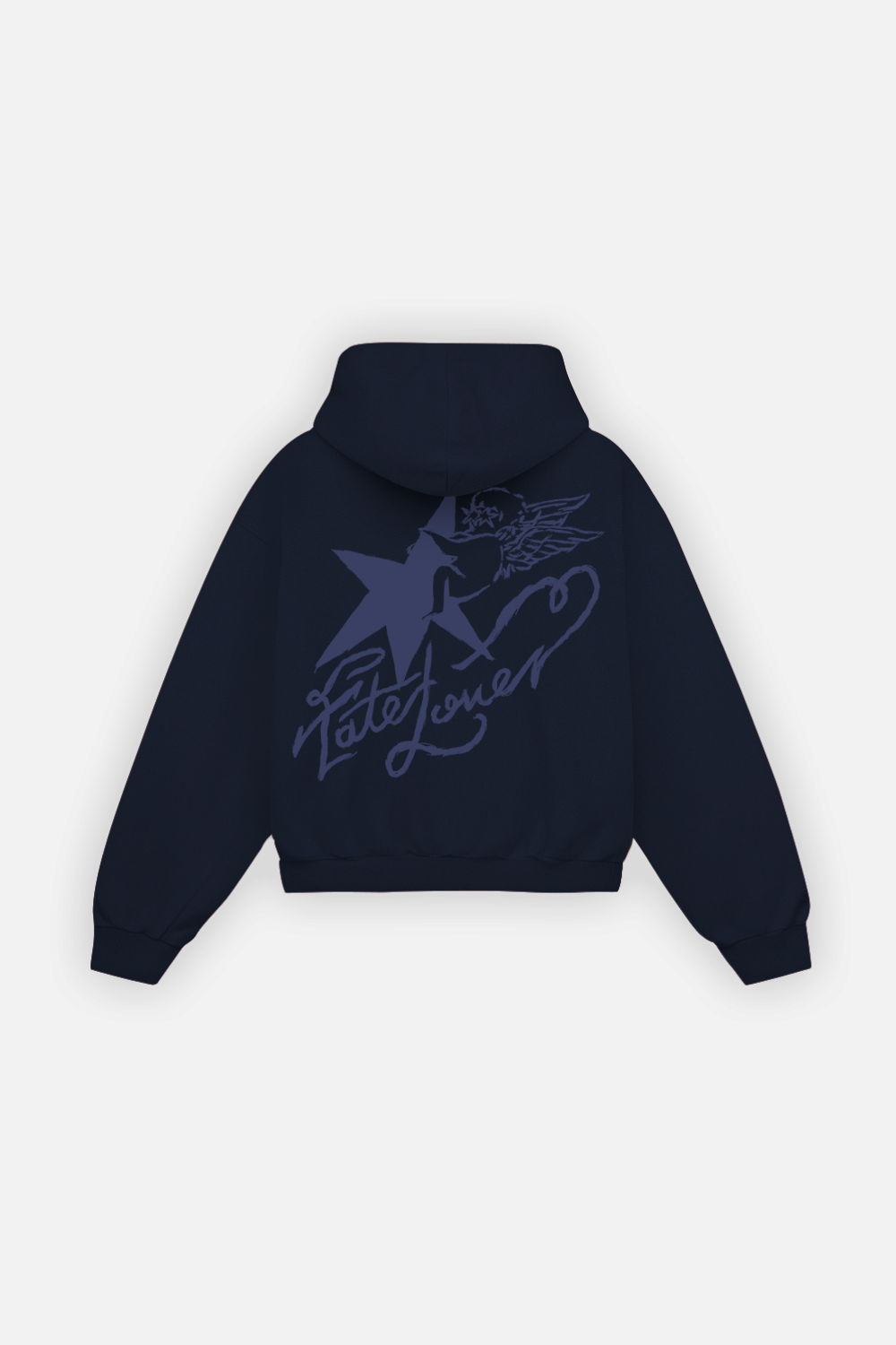 Fate Lover Spark Hoodie Midnight Blue — Espalda