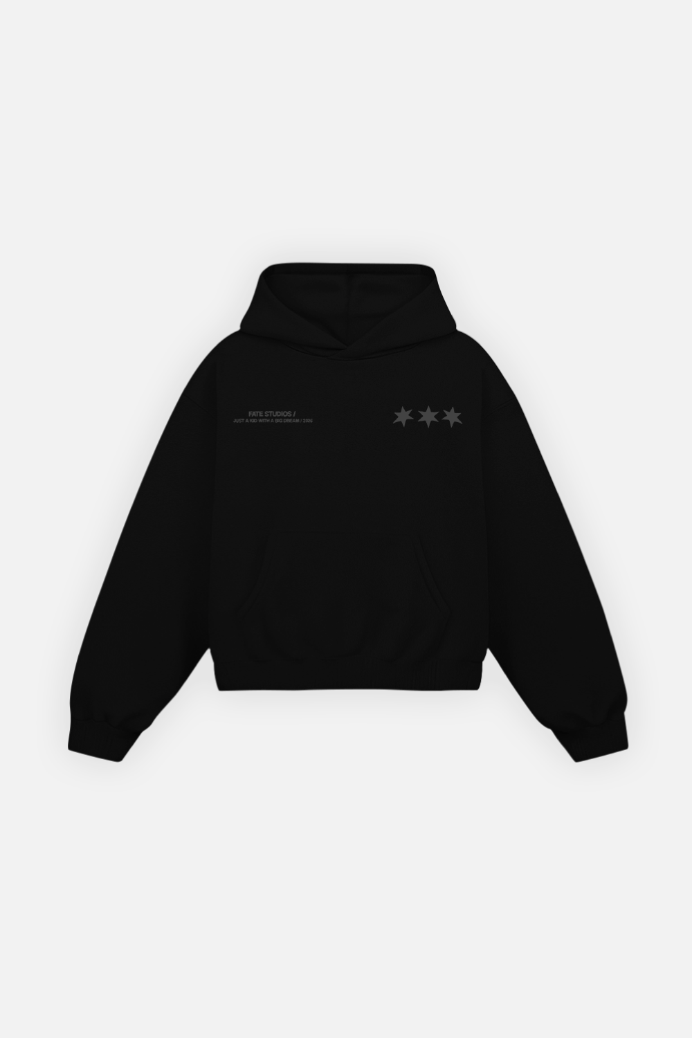 Local Super Star Black&Black Hoodie Vantablack — Frente