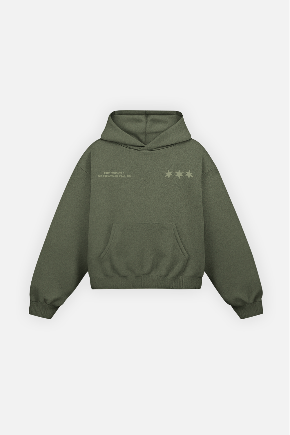 Local Super Star Hoodie Green Forest — Frente