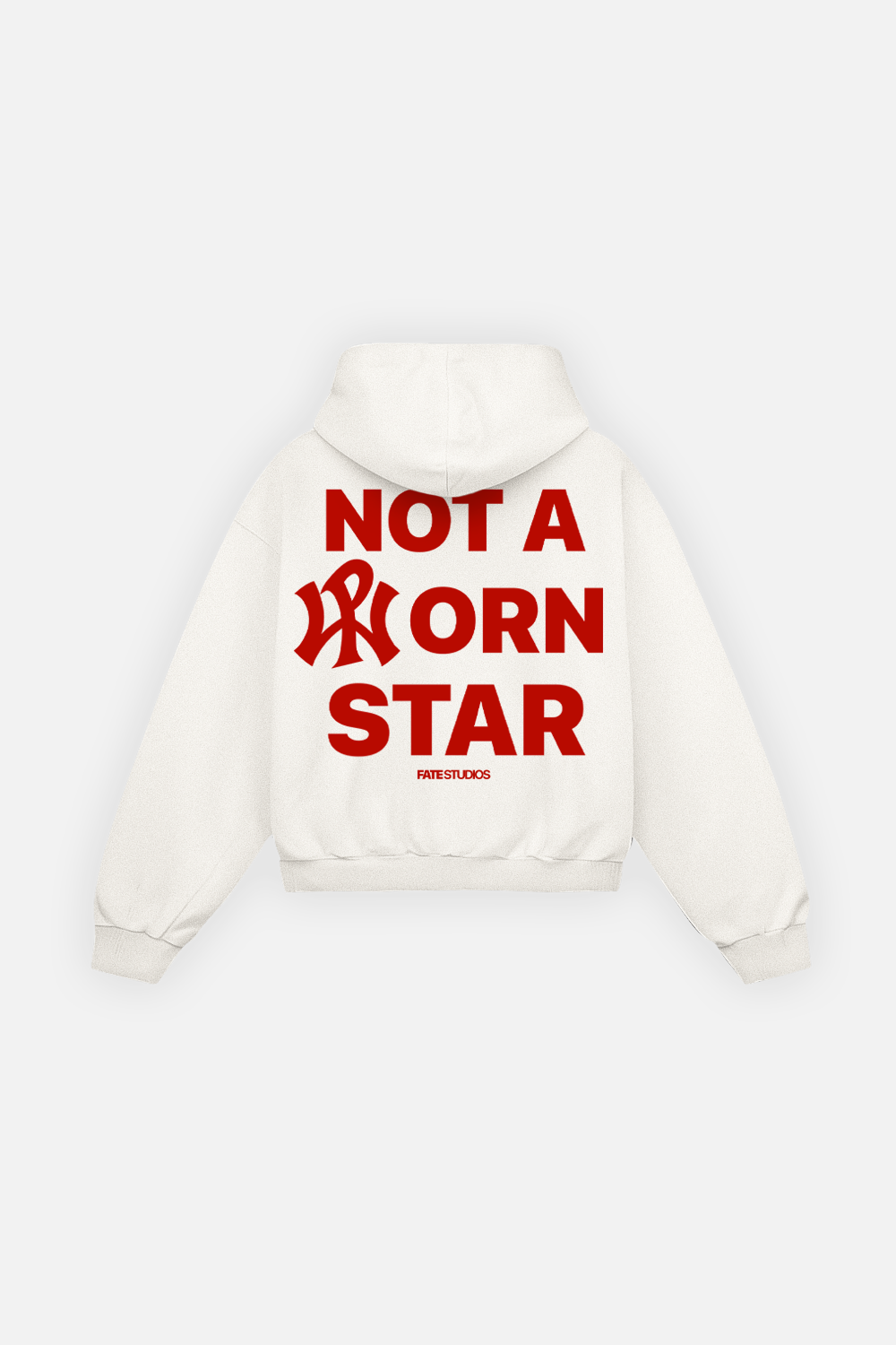 Not A Porn Star Hoodie Ivory — Back mockup