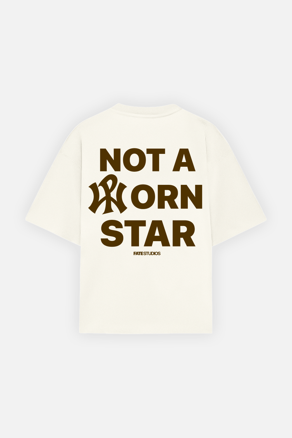 Not A Porn Star Tee Ivory — Back mockup