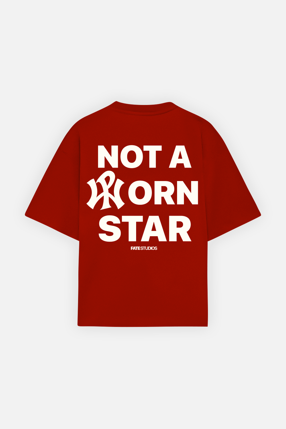 Not A Porn Star Tee Red — Back mockup