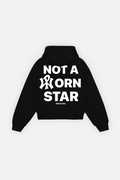 Not A Porn Star Zip Hoodie Vantablack — Back mockup