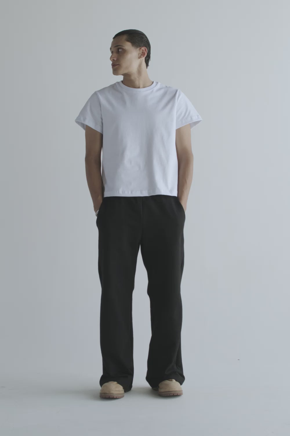 Crop Tee White 250 GSM