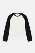 Raglan Longsleeve Ivory w/ Black — foto 1
