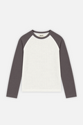 Raglan Longsleeve Ivory w/ Grey — foto 1
