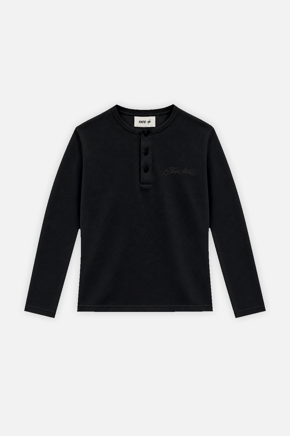 Ribbed Henley Black — foto 1