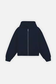 Zip Hoodie Navy Blue